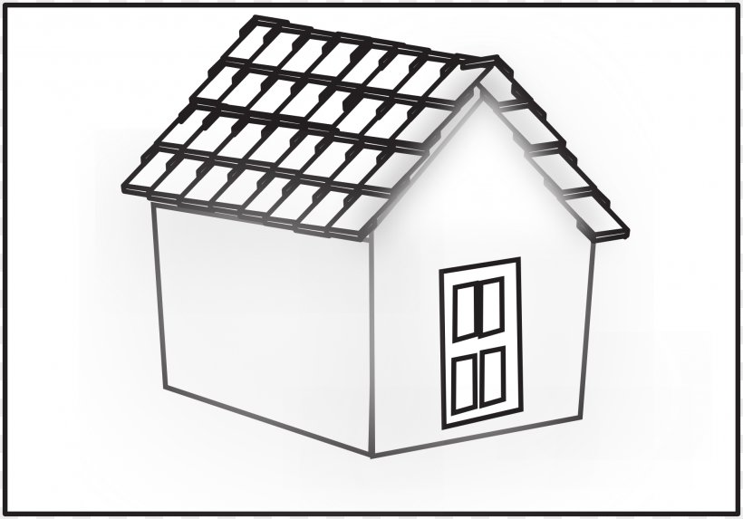 house roof black and white clipart - Clip Art Library