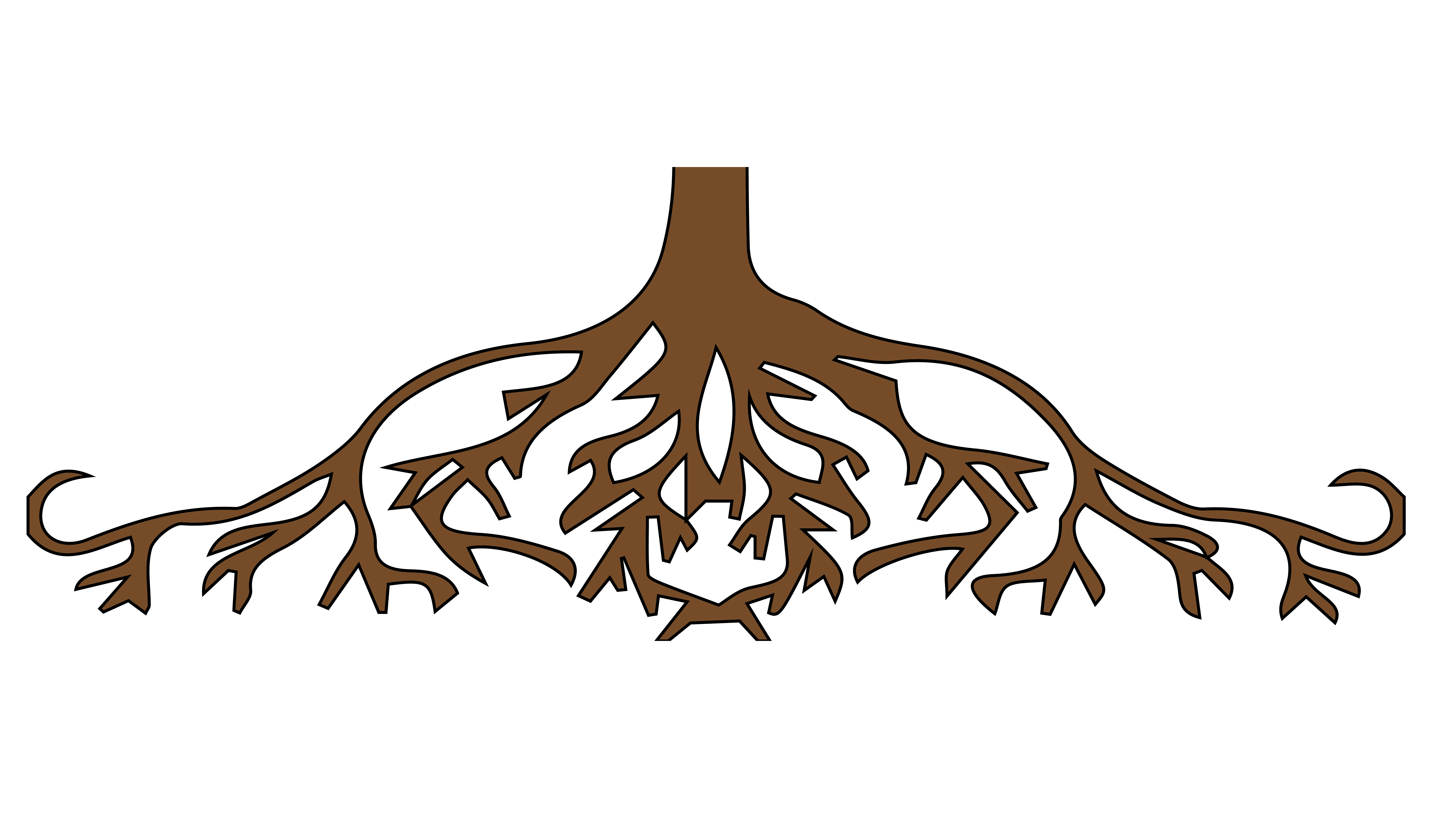 Cartoon Tree Roots - Tree With Roots Png | Bodenowasude
