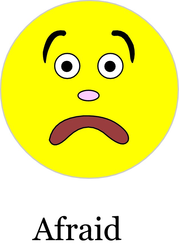 scared child face clipart