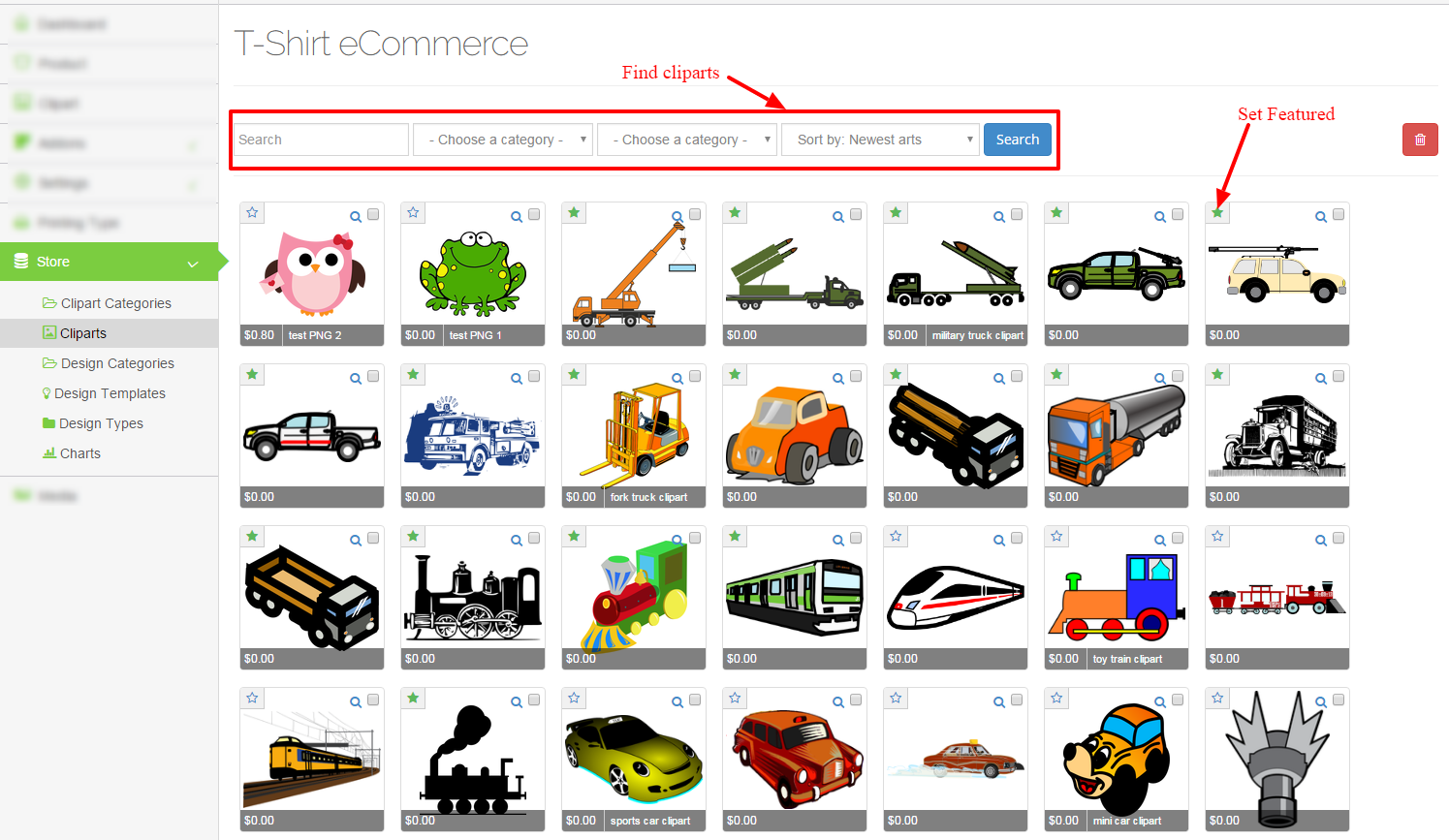 categories cliparts