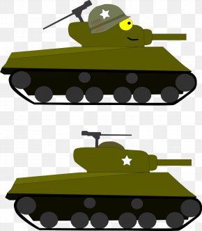 Two cartoon-style green tanks with star emblems and friendly faces, one wearing a helmet with a star, on a transparent background.