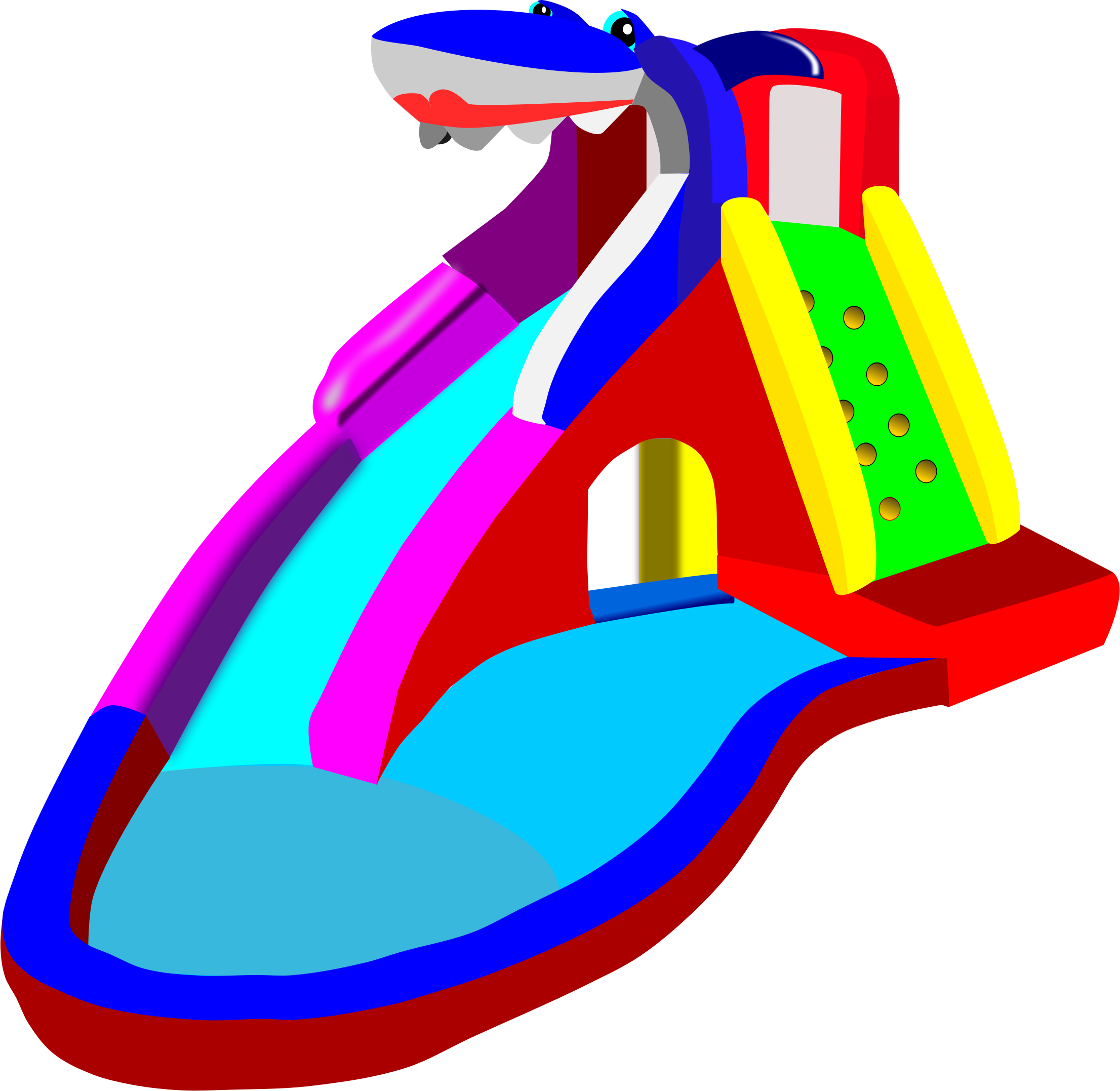 inflatable water slide clipart - Clip Art Library