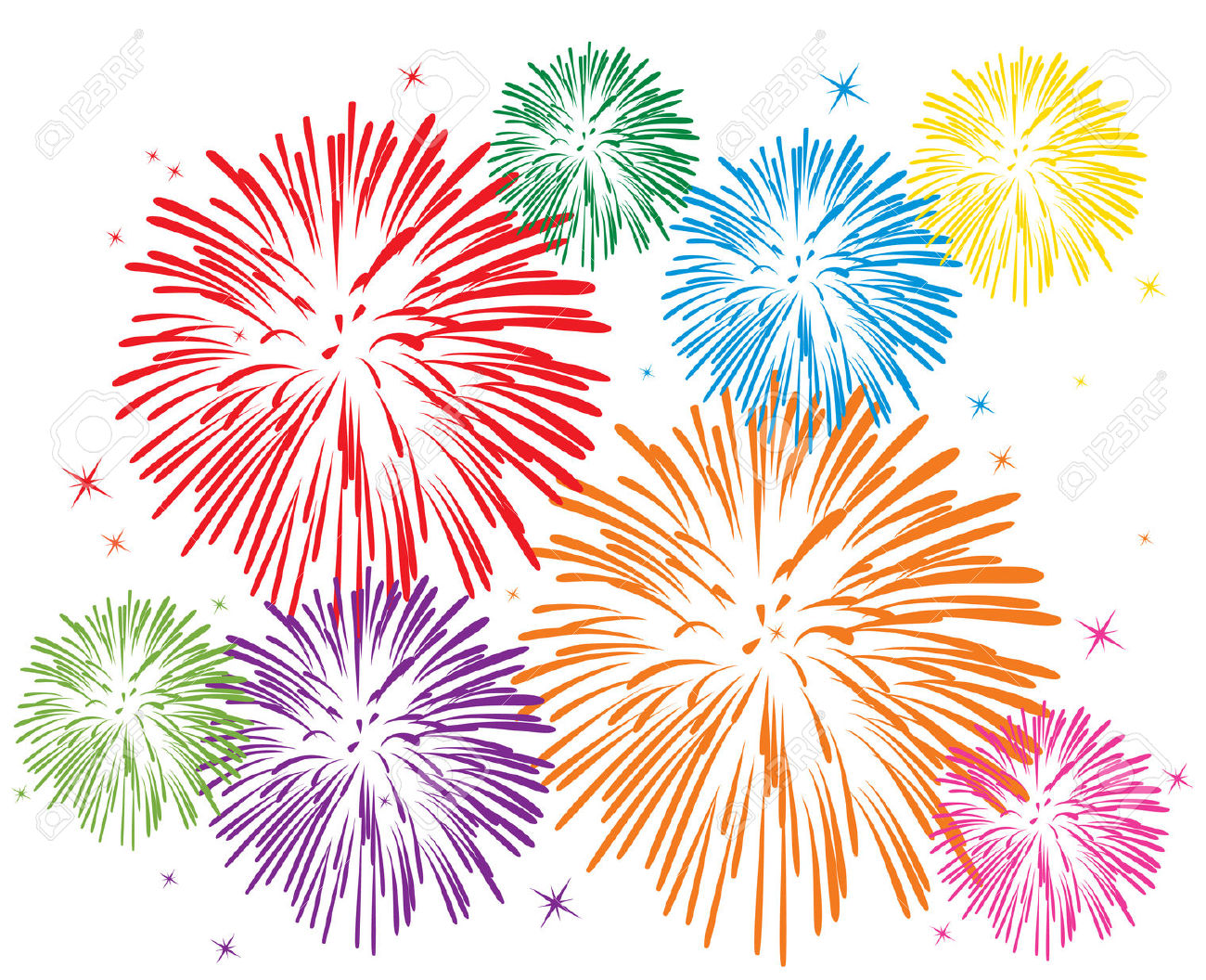 Pin by Carol on Clipart & illustrations A  How to draw fireworks,  Fireworks clipart, Fireworks art