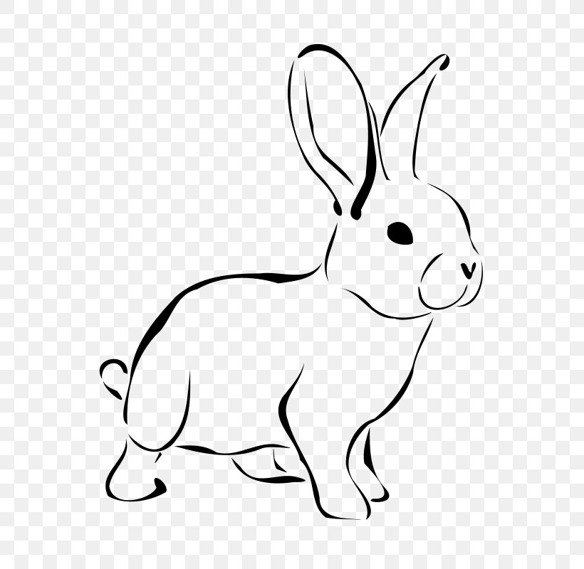 clipart rabbit black and white png - Clip Art Library