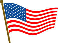 Waving American Flag On Pole Clipart Free Clip Art Images 2 