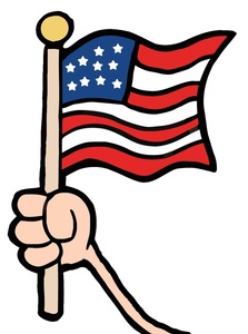 Waving The Flag Clipart Image The American Flag In A Person#39S Hand