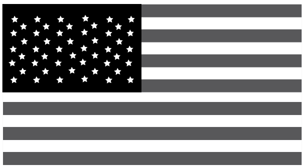 black and white american flag png