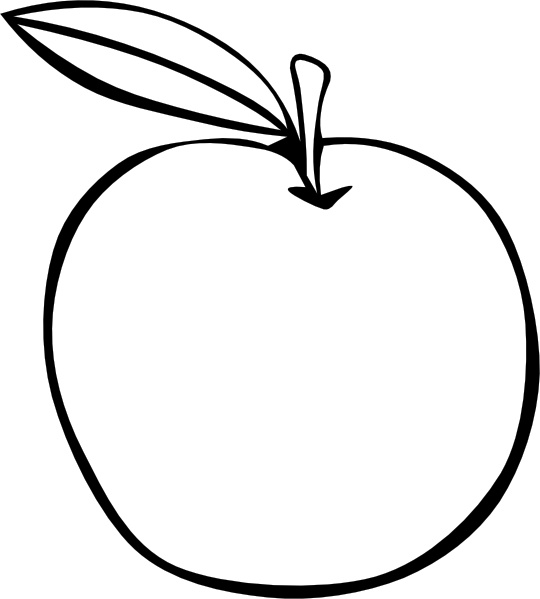 Apple black and white apple fruit image