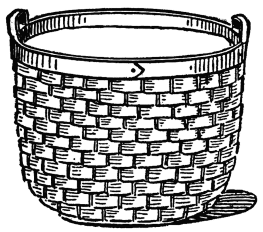 black and white basket clip art - Clip Art Library