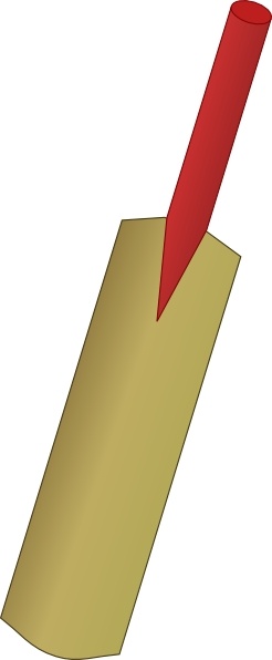 Cricket Bat clip art Free vector in Open office drawing svg 