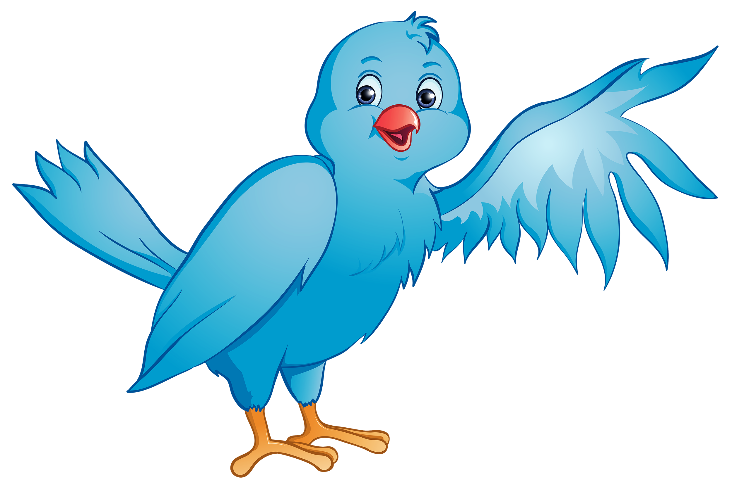 image clip art cartoon of a blue bird