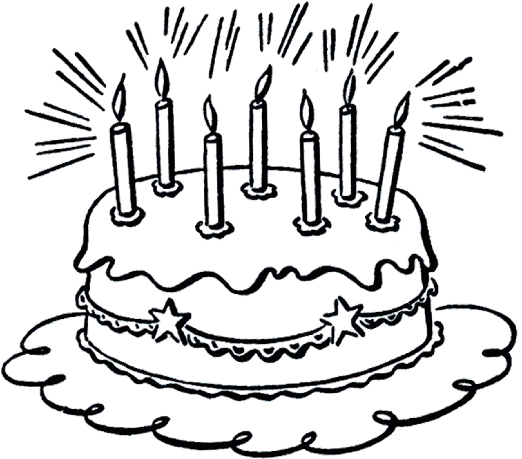 Birthday Cake Comments - Birthday Cake Clip Art Black And White Png PNG  Image | Transparent PNG Free Download on SeekPNG