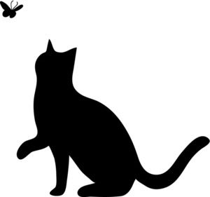 Best 25+ Cat clipart  Black cat silhouette 