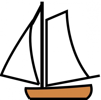 Sailing Boat Silhouette clip art vector, free vector images 
