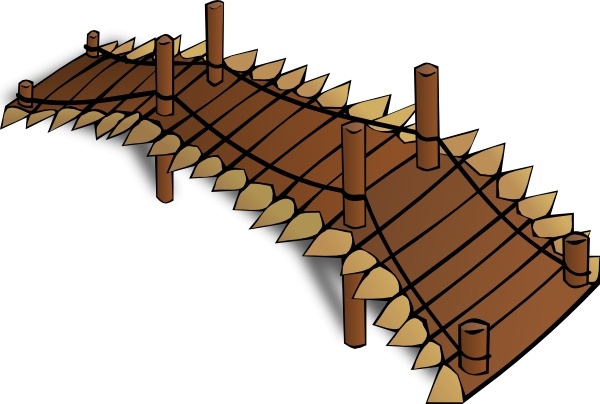 Wooden Bridge clip art Free vector in Open office drawing svg 