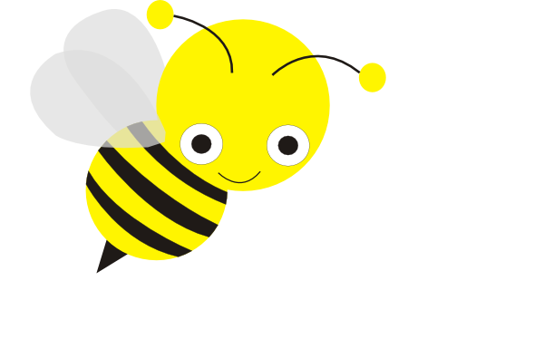 Bumble bee honey bee clipart image cartoon honey bee flying around 