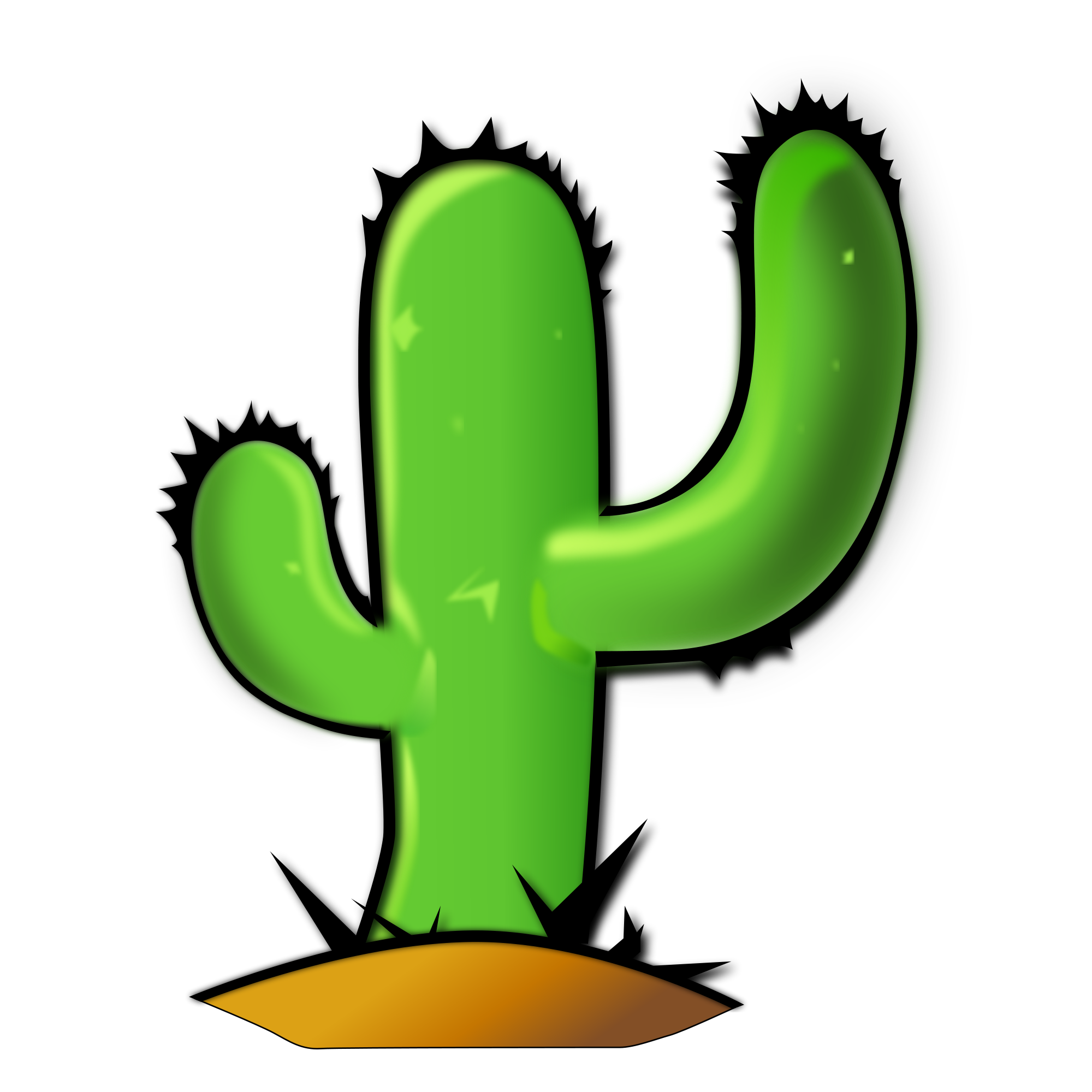 Cactus Clipart Png - Cartoon Cactus | Boddeswasusi
