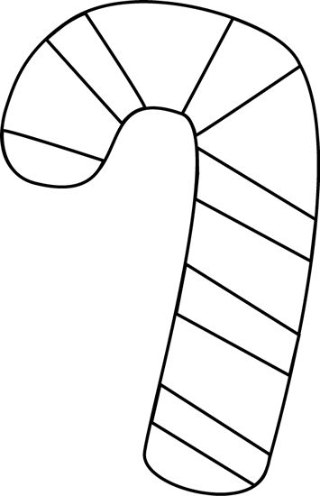 Candy Cane clipart black and white Pencil and in color candy 