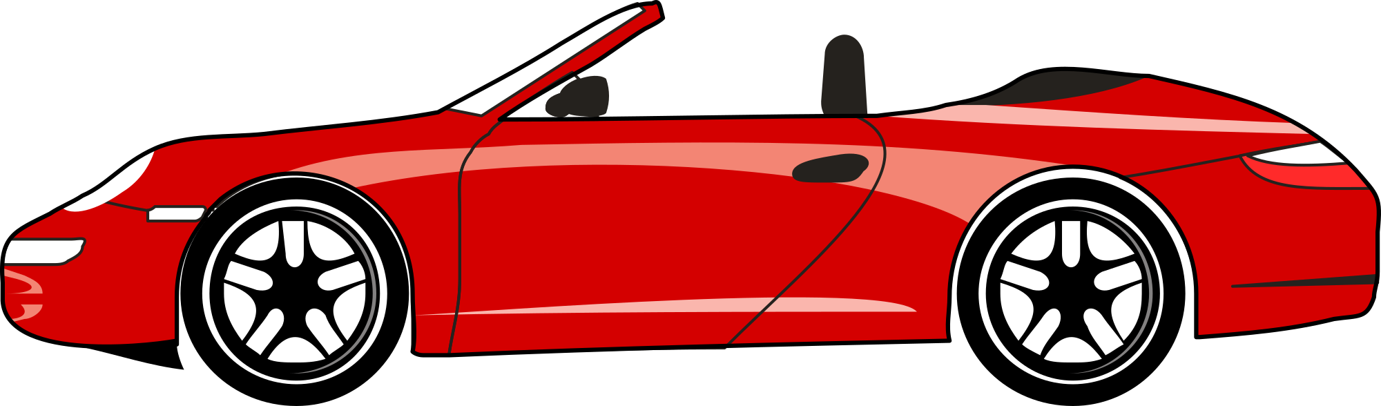 Free red sports car clipart 