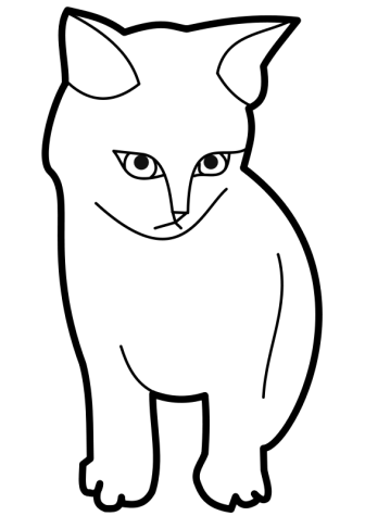 Cat Black And White Clipart