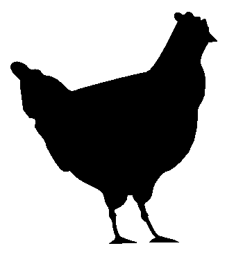 Chicken clipart black and white free