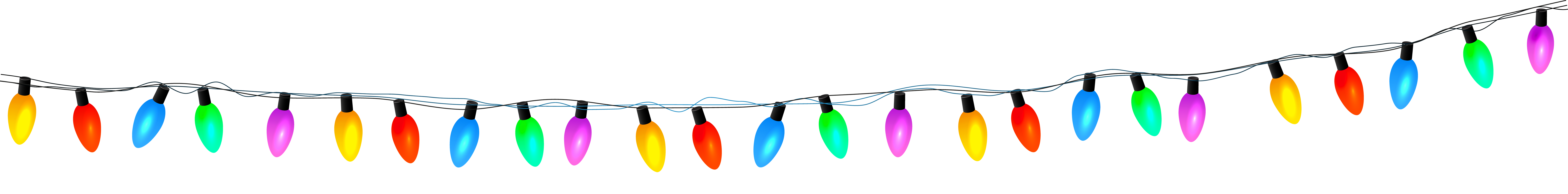 Christmas Lights Transparent PNG Clip Art Image clipart 