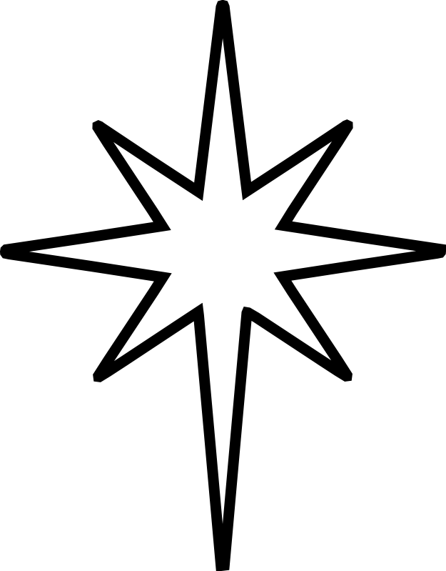 christmas star clip art black and white The Nativity Star is the 