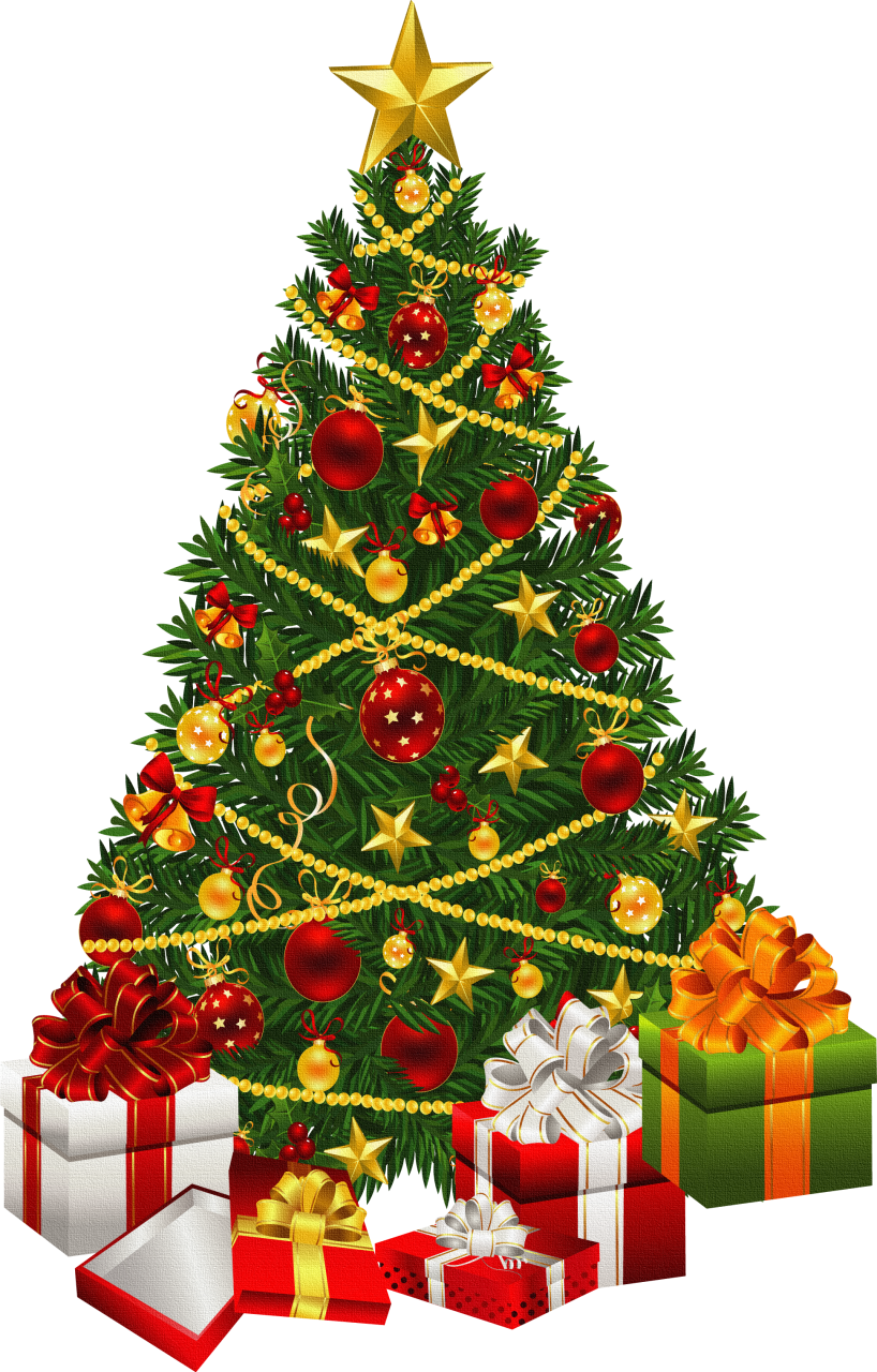Christmas tree Christmas Day Christmas ornament Clip art - Decorated ...