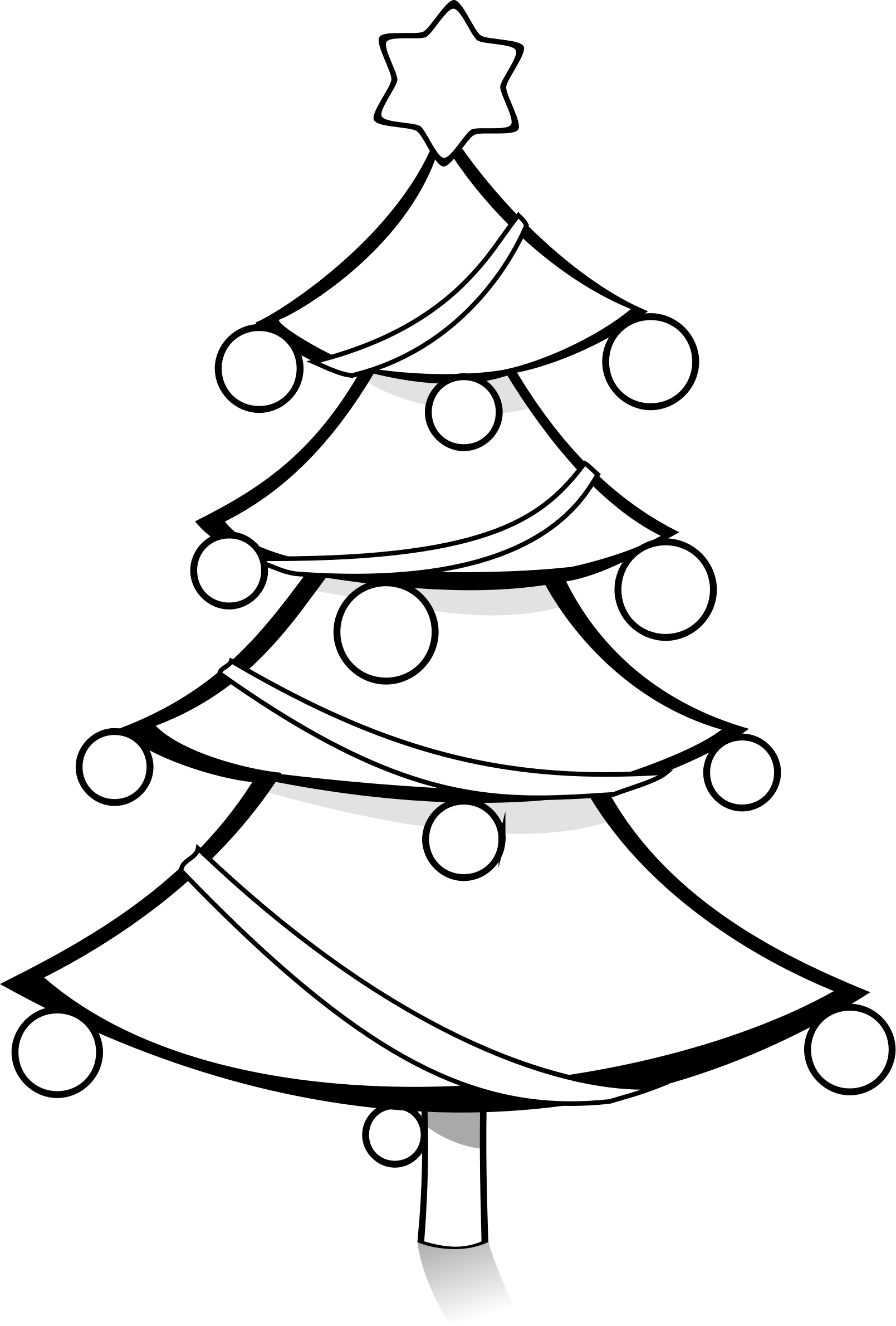 Free Christmas Tree Clip Art Black And White, Download Free Christmas ...
