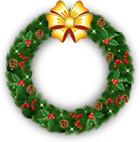 Vector Christmas Wreath Free vector in Encapsulated PostScript eps 