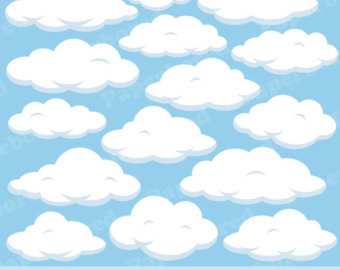 clip art fluffy clouds - Clip Art Library