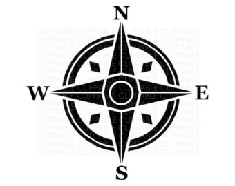 Compass clipart black and white Pencil and in color compass 