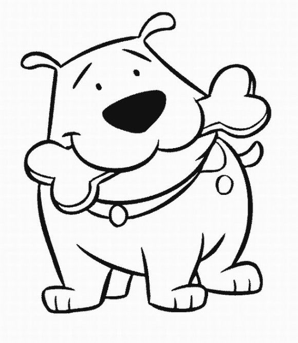 Black And White Cartoon Dog Collection 