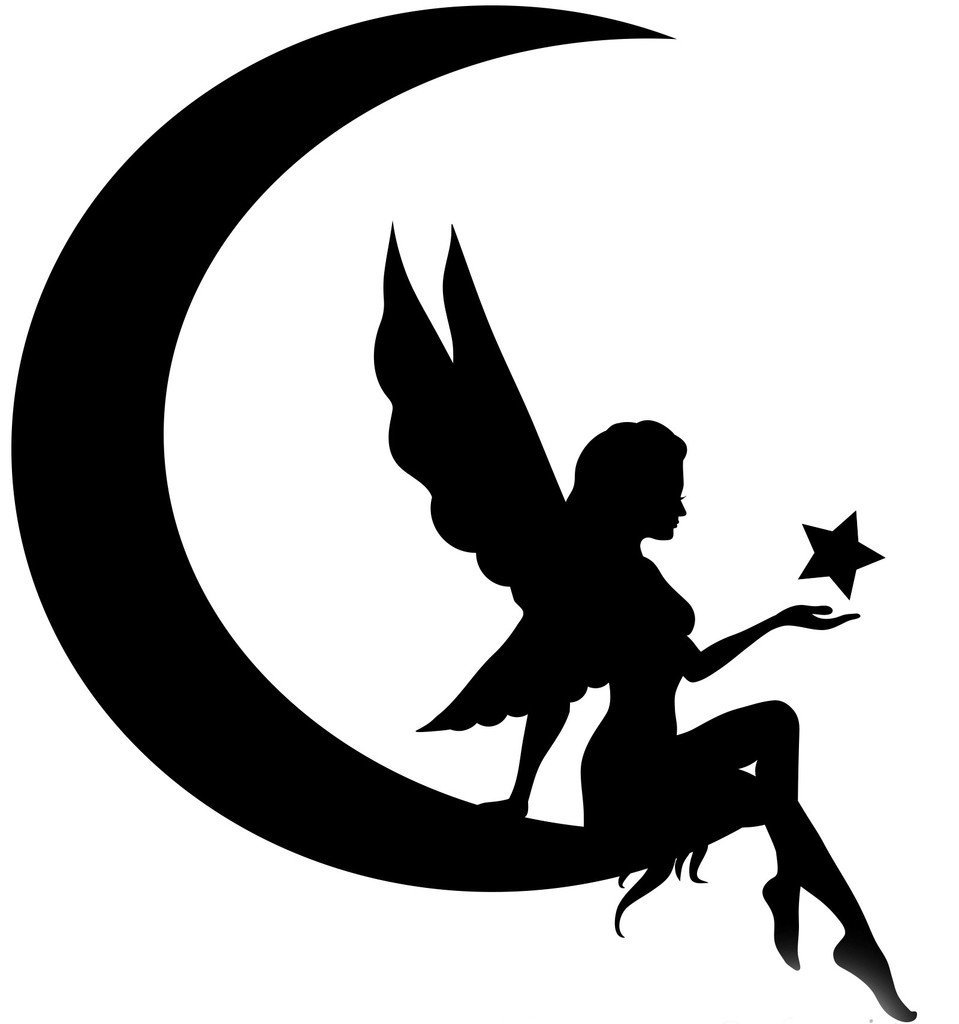 tinkerbell flying silhouette printable