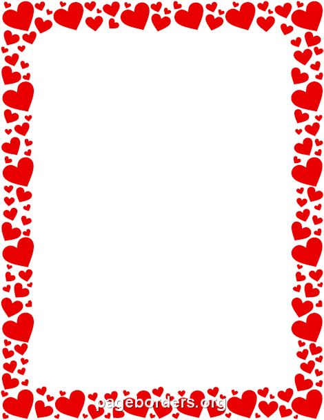 Red Heart Border Clip Art Library