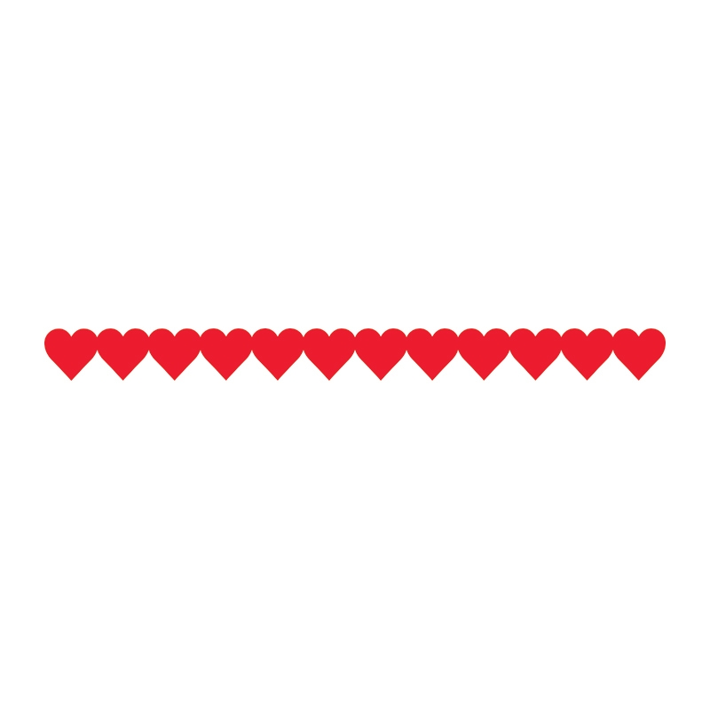 Heart Border On Line Clip Art Library