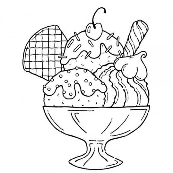 Classic and Chic: Ice Cream Clipart in Black and White
