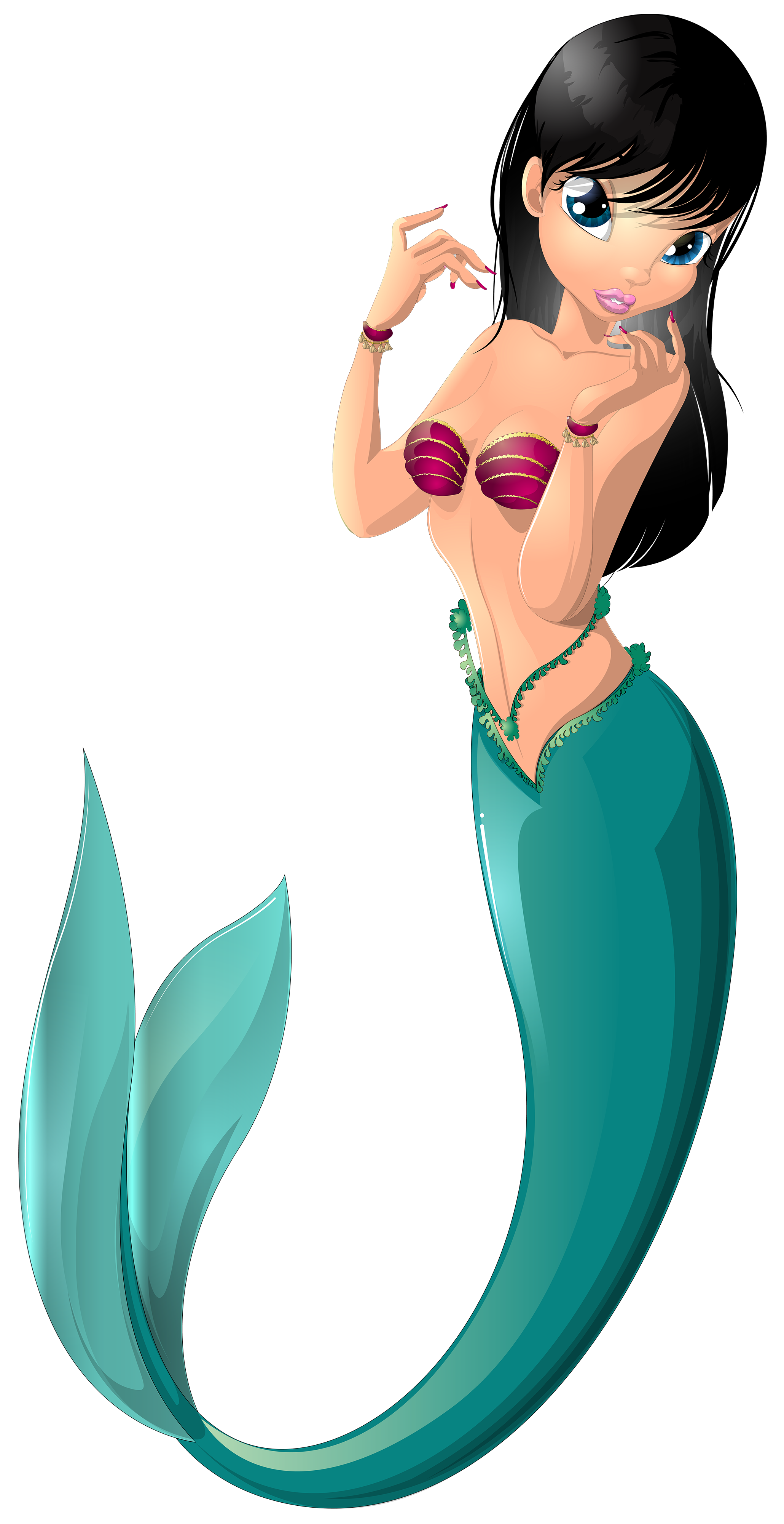 Cartoon mermaid clipart 