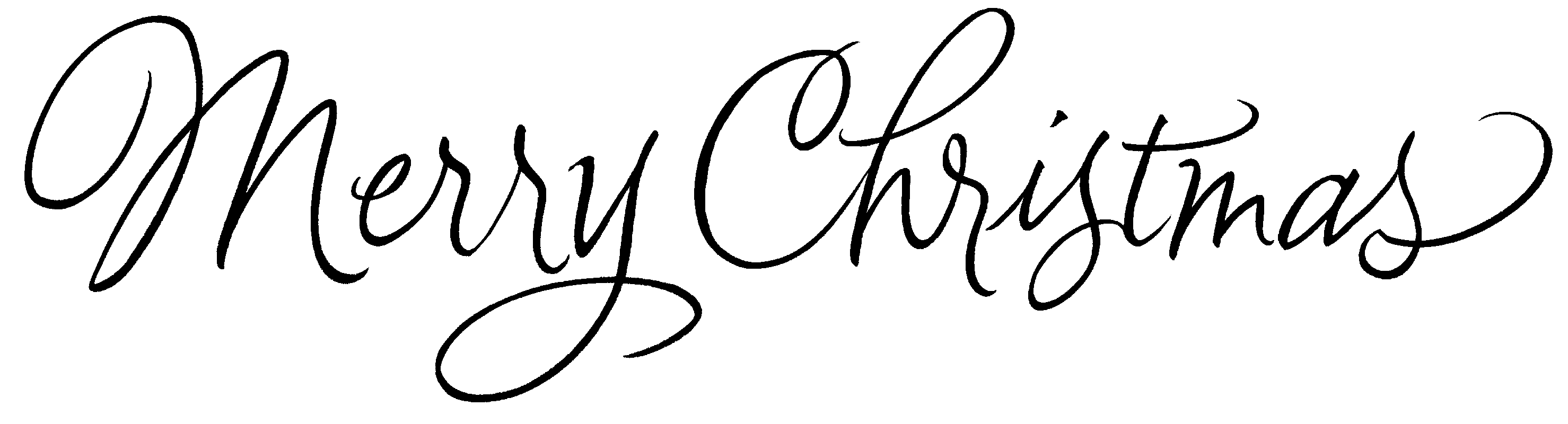 Merry Christmas Clip Art – Black And White – Happy Holidays!_Happyholidaysblog
