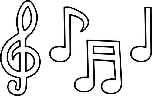 Music notes black and white music note clipart black and white 