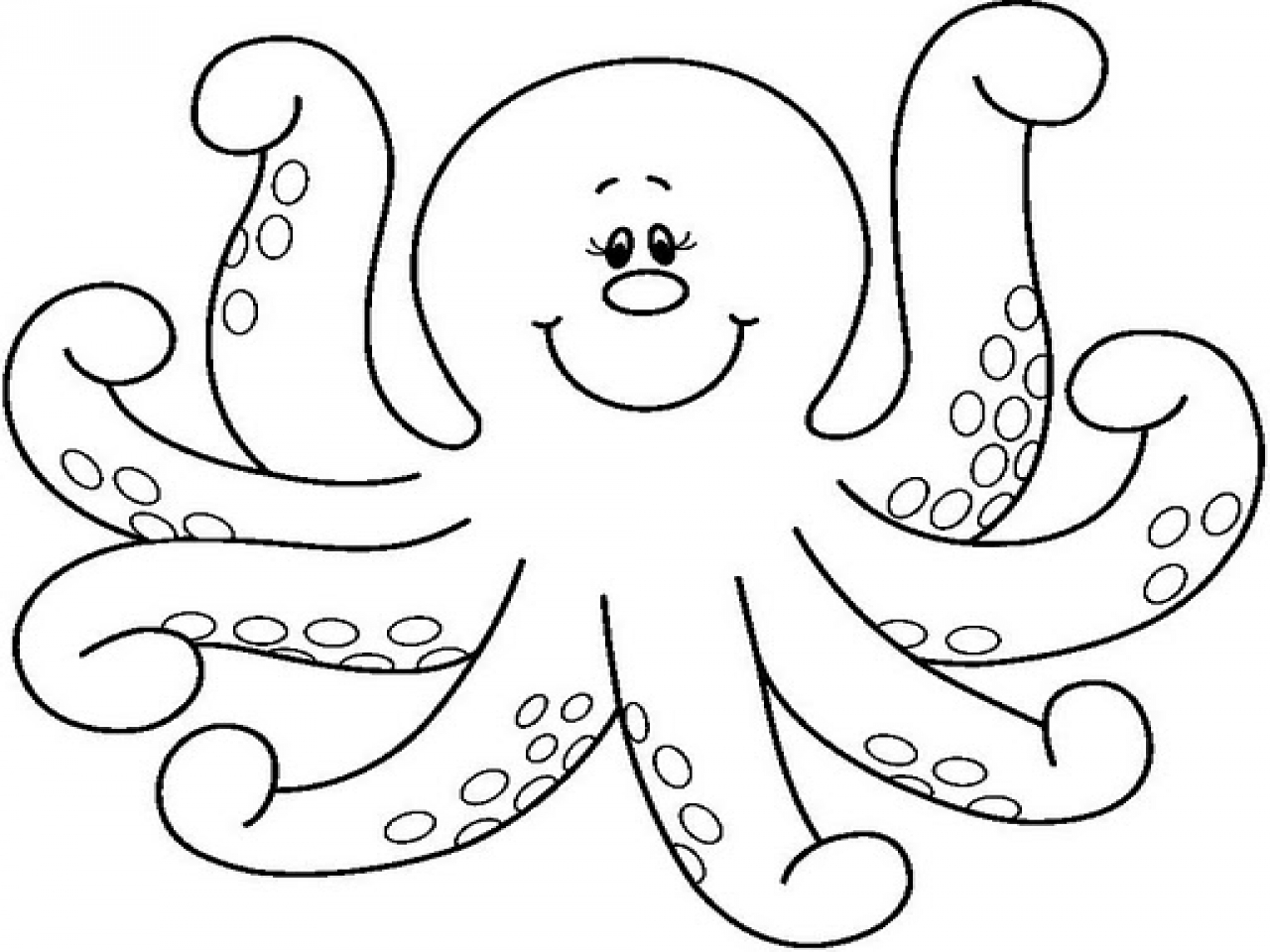 octopus black and white drawing