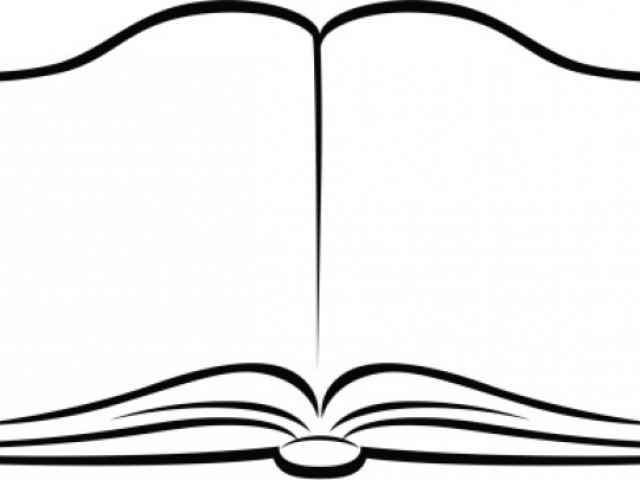 Black Clipart Open Book 12096616 PNG
