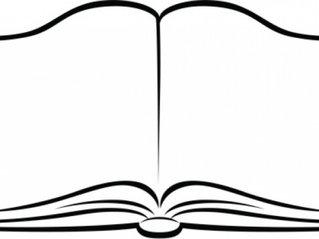 open book outline clip art