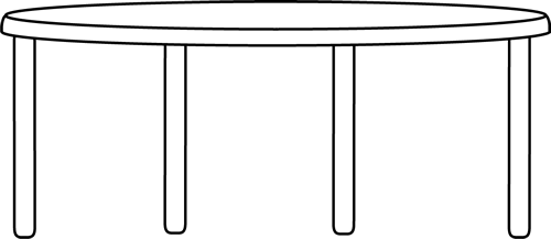 Black and White Table Clip Art 