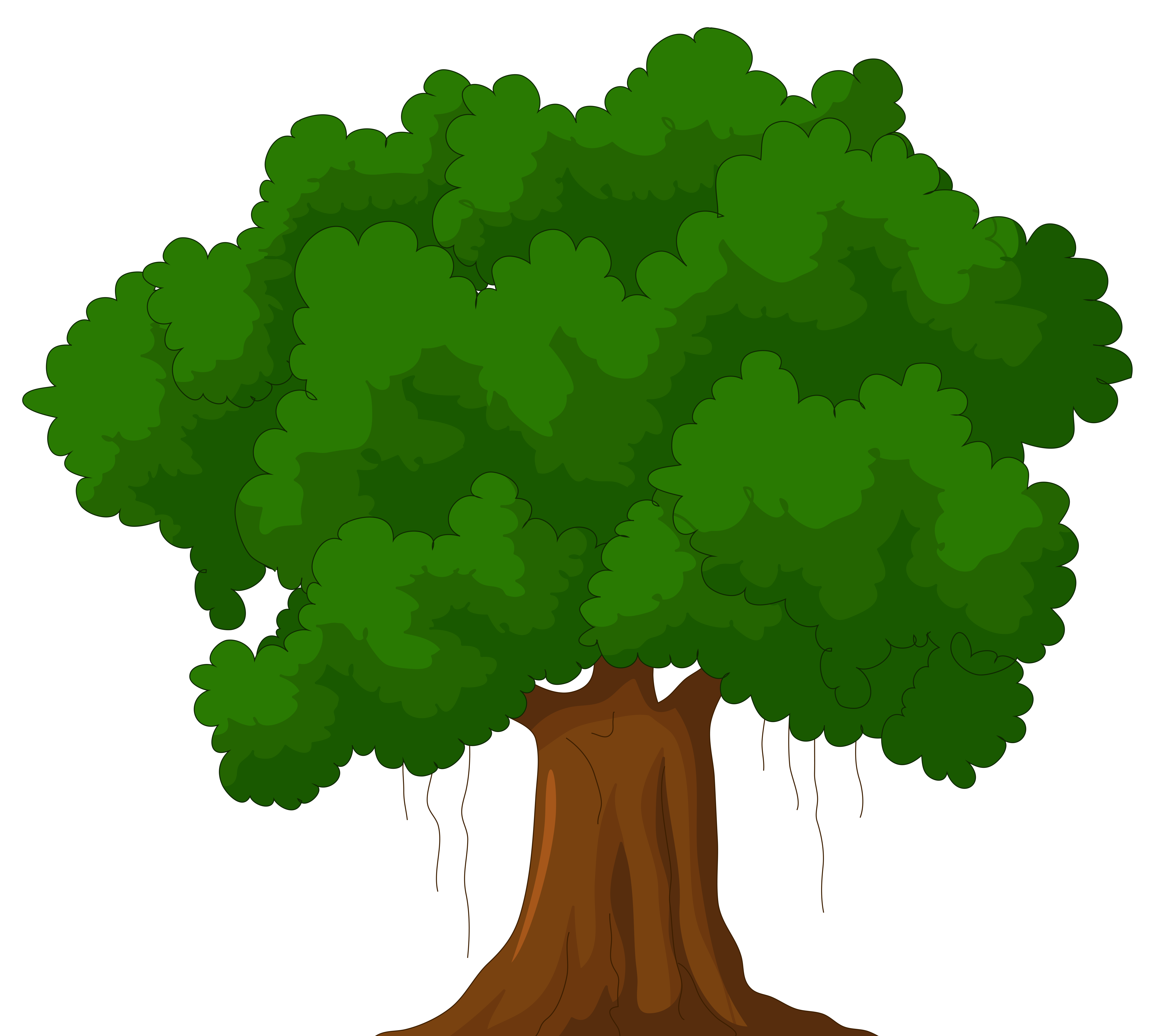 Cartoon Green Tree Clipart Web Clipart Cliparting