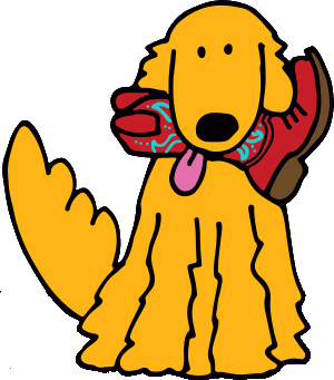 golden retriever clipart yellow dog 