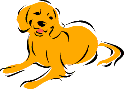 yellow dog clip art