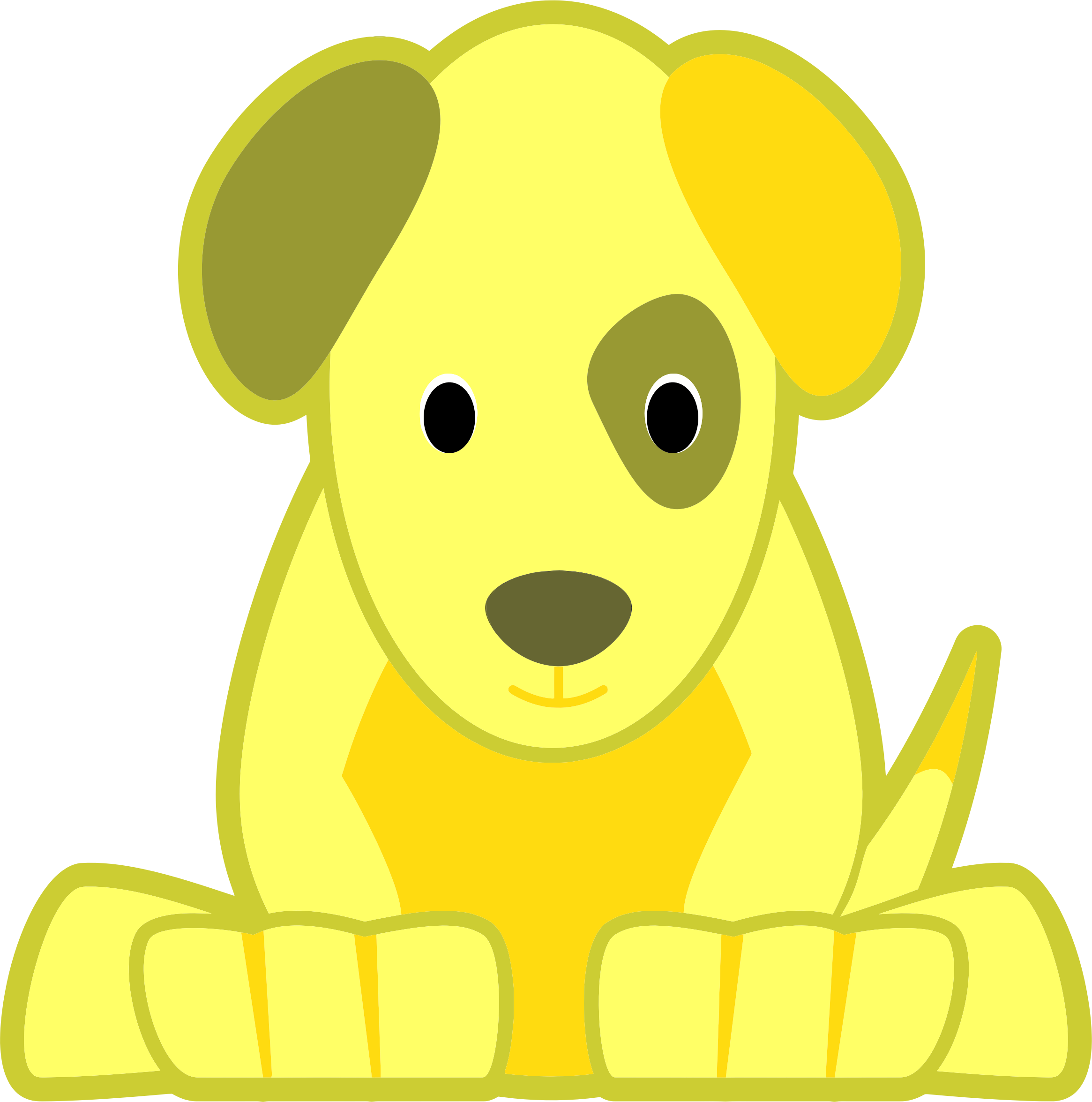 Yellow Dog 2018 clipart